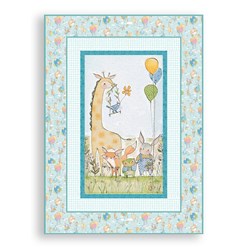 Hello World!  A Good Day Baby Quilt Kit - Blue